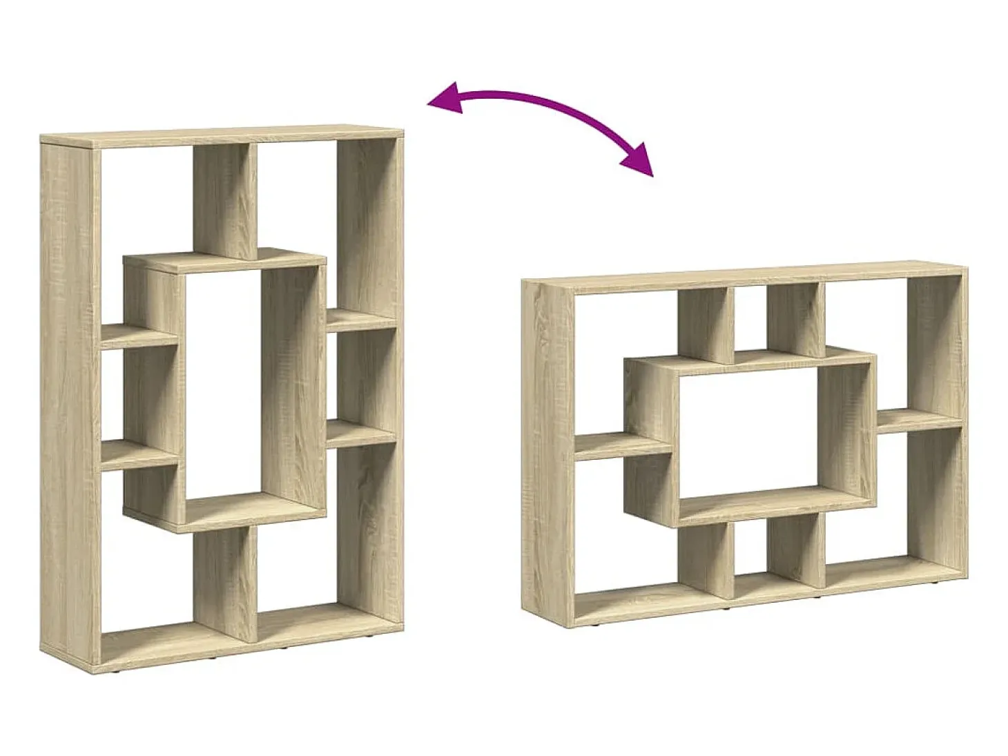 Estantería de madera de ingeniería roble Sonoma 63x20x90 cm