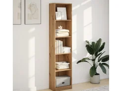 Estantería de madera de ingeniería roble artesanal 40x24x176 cm