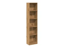 Estantería de madera de ingeniería roble artesanal 40x24x176 cm