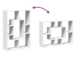 Estantería de madera de ingeniería blanco 63x20x90 cm