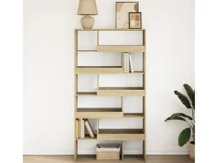 Estantería de madera de ingeniería roble Sonoma 100x33x187,5 cm