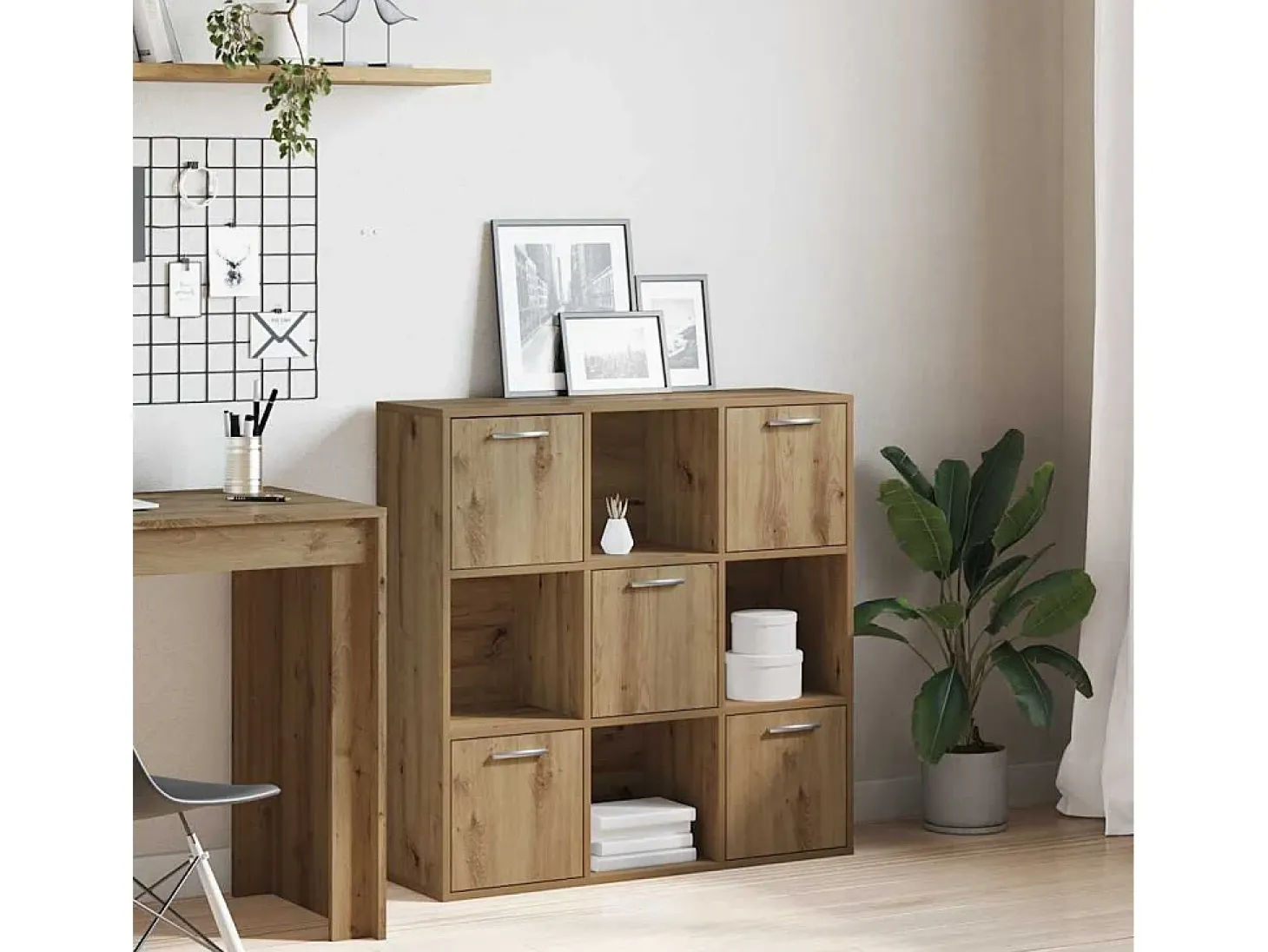 Estantería de madera de ingeniería roble artisan 90x28x90 cm
