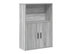 Estantería de madera de ingeniería gris sonoma 60x24x85 cm