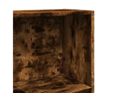 Estantería de madera de ingeniería roble ahumado 40x24x143 cm