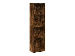 Estantería de madera de ingeniería roble ahumado 40x24x143 cm