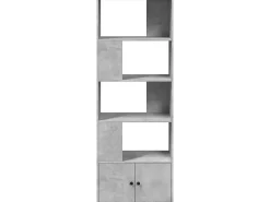Estantería de madera de ingeniería gris hormigón 70x36x189 cm