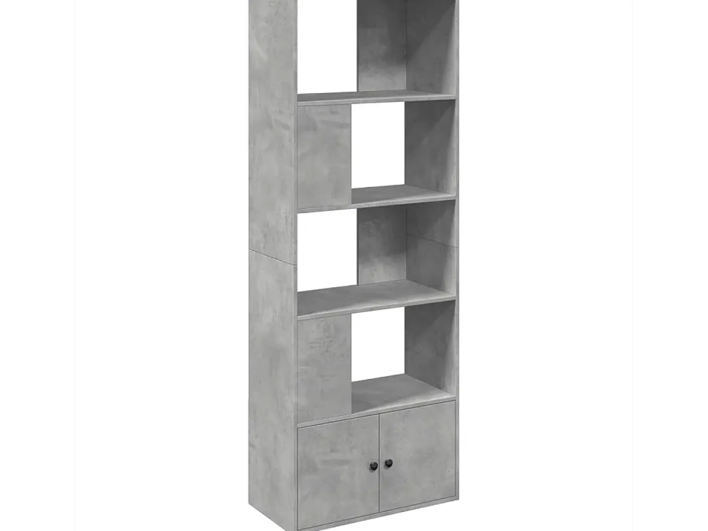 Estantería de madera de ingeniería gris hormigón 70x36x189 cm