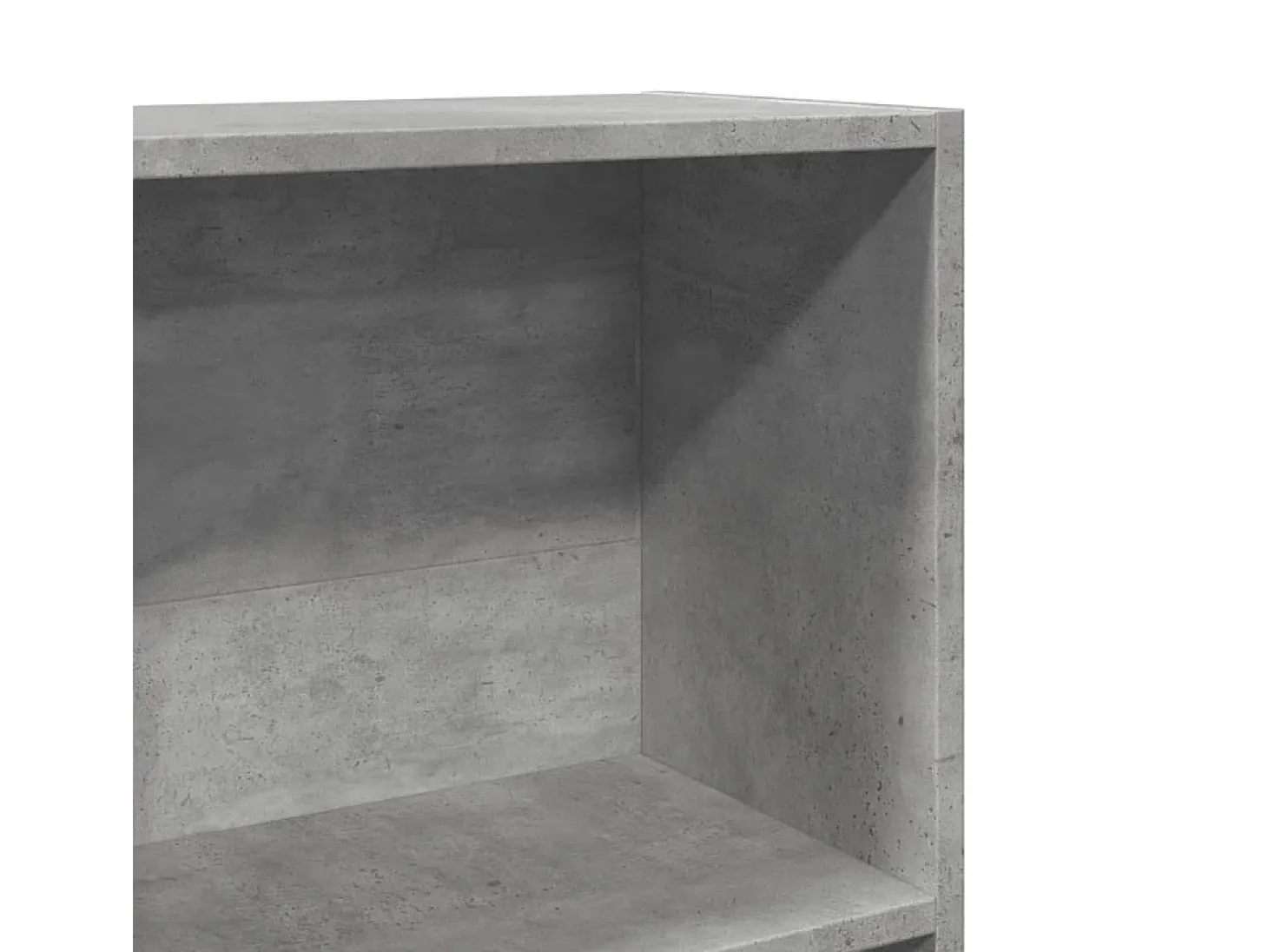 Estantería de madera de ingeniería gris hormigón 40x24x143 cm