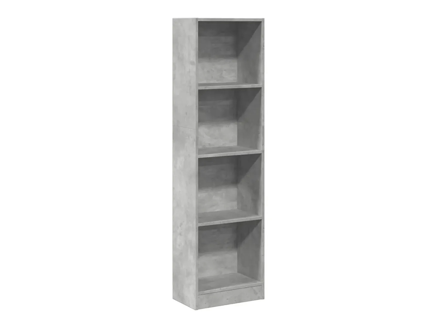 Estantería de madera de ingeniería gris hormigón 40x24x143 cm