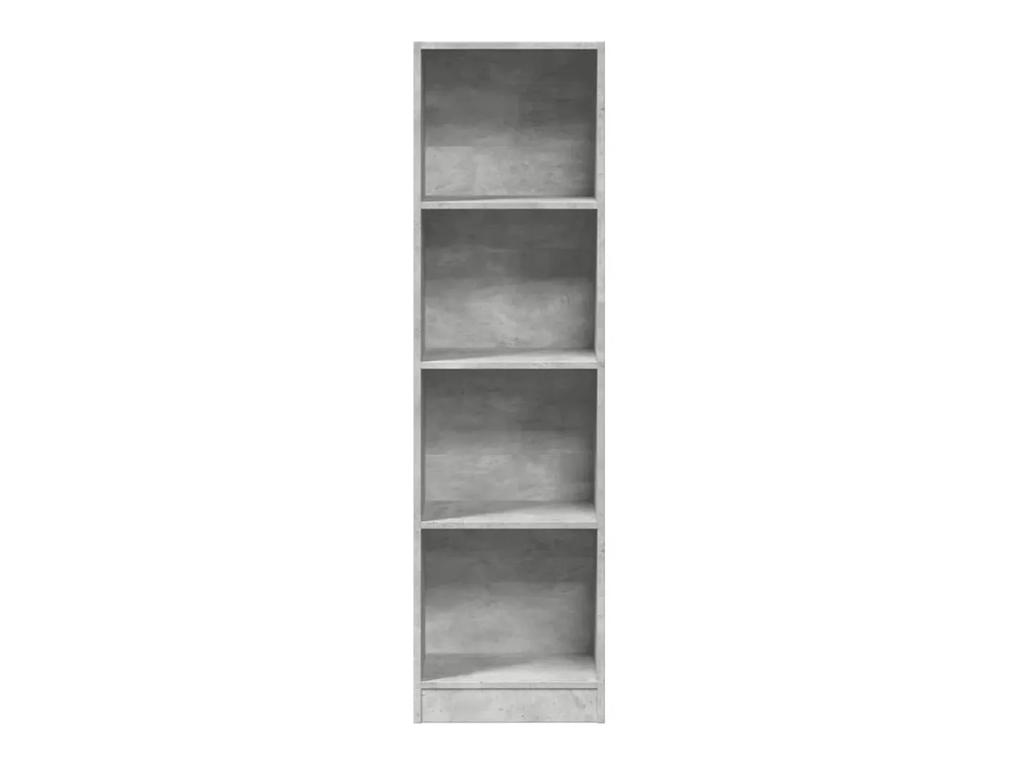 Estantería de madera de ingeniería gris hormigón 40x24x143 cm
