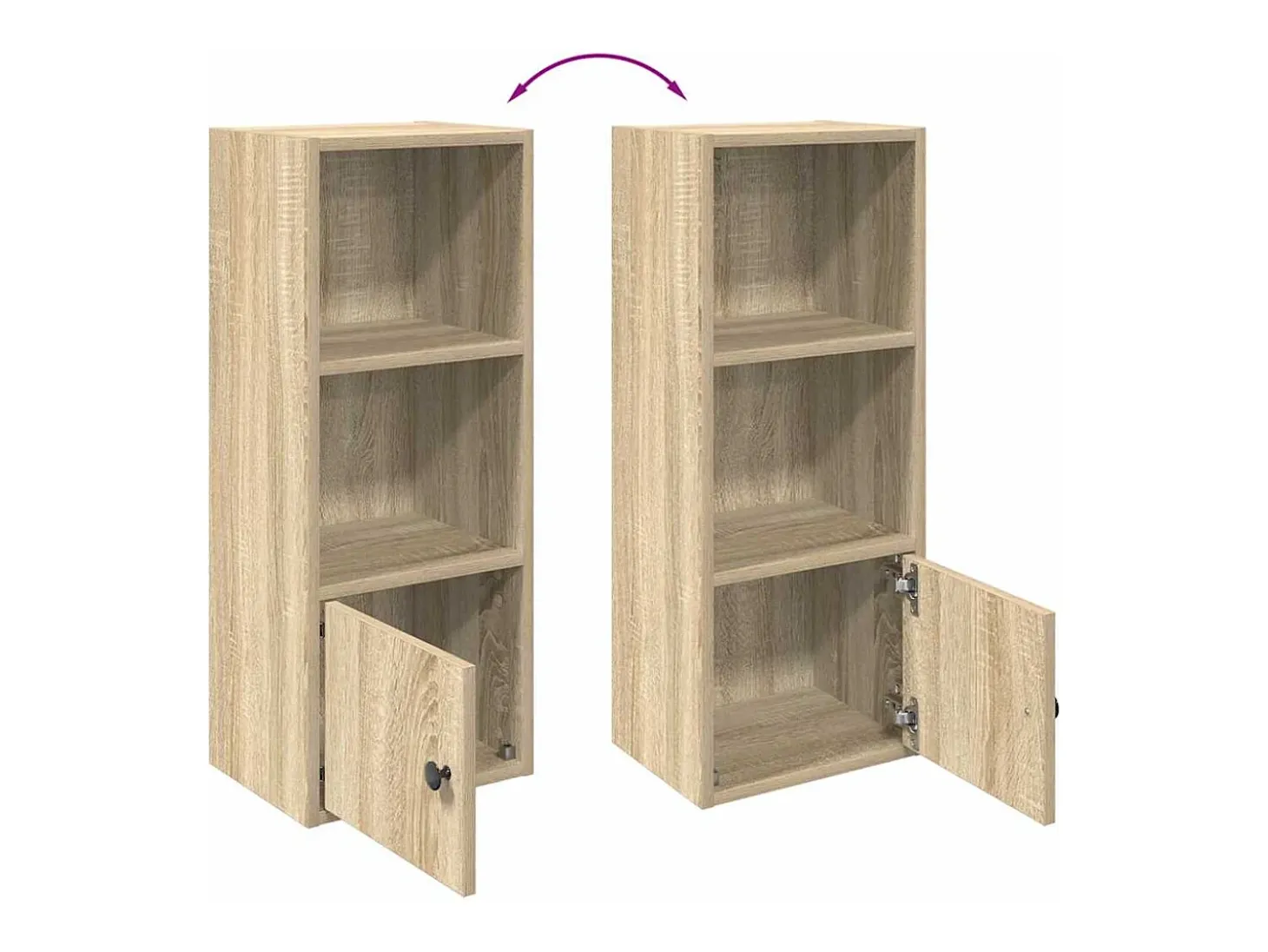 Estantería de madera de ingeniería roble sonoma 31x24x77 cm