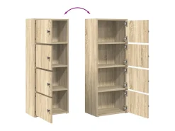 Estantería de madera de ingeniería roble sonoma 40x24x102 cm
