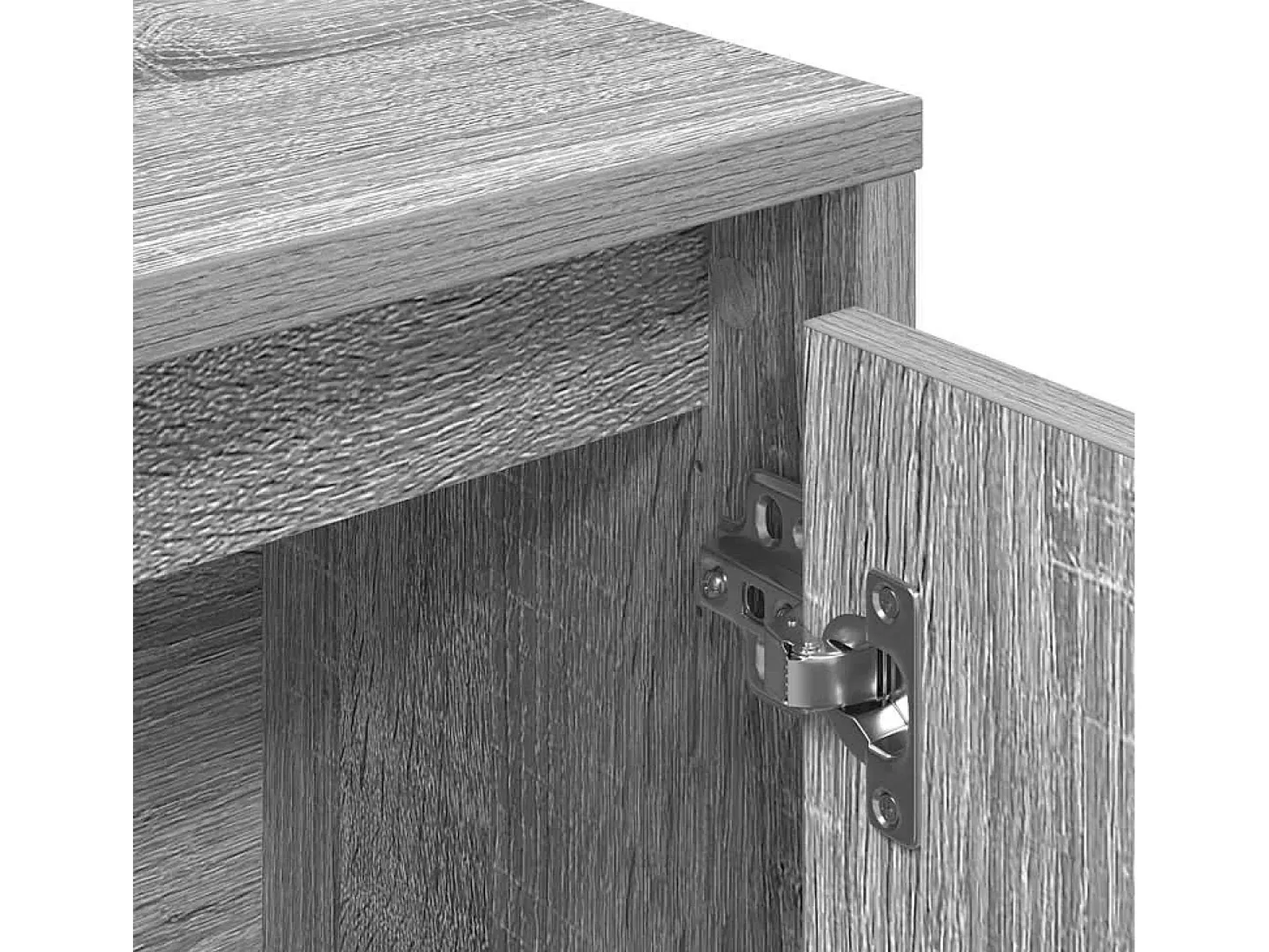 Estantería de madera de ingeniería gris sonoma 89x24x101,5 cm