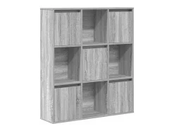 Estantería de madera de ingeniería gris sonoma 89x24x101,5 cm