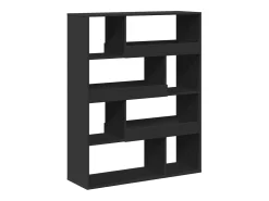Estantería de madera de ingeniería negra 100x33x125,5 cm