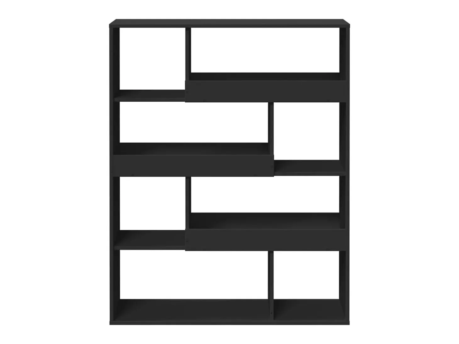 Estantería de madera de ingeniería negra 100x33x125,5 cm