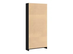 Estantería de madera de roble negro 80x24x176 cm