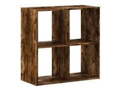 Estantería de madera ingeniería roble ahumado 68,5x32x68,5 cm