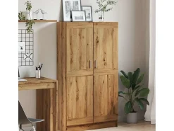 Estantería de madera ingeniería roble artisan 82,5x30,5x150 cm