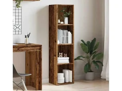 Estantería de madera ingeniería madera envejecida 36x30x143 cm
