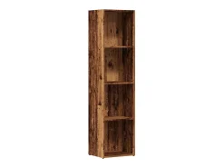 Estantería de madera ingeniería madera envejecida 36x30x143 cm