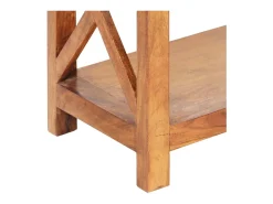 Estantería de madera maciza de acacia acabado miel 60x30x160 cm