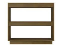 Estantería de madera maciza de pino marrón miel 80x35x71 cm
