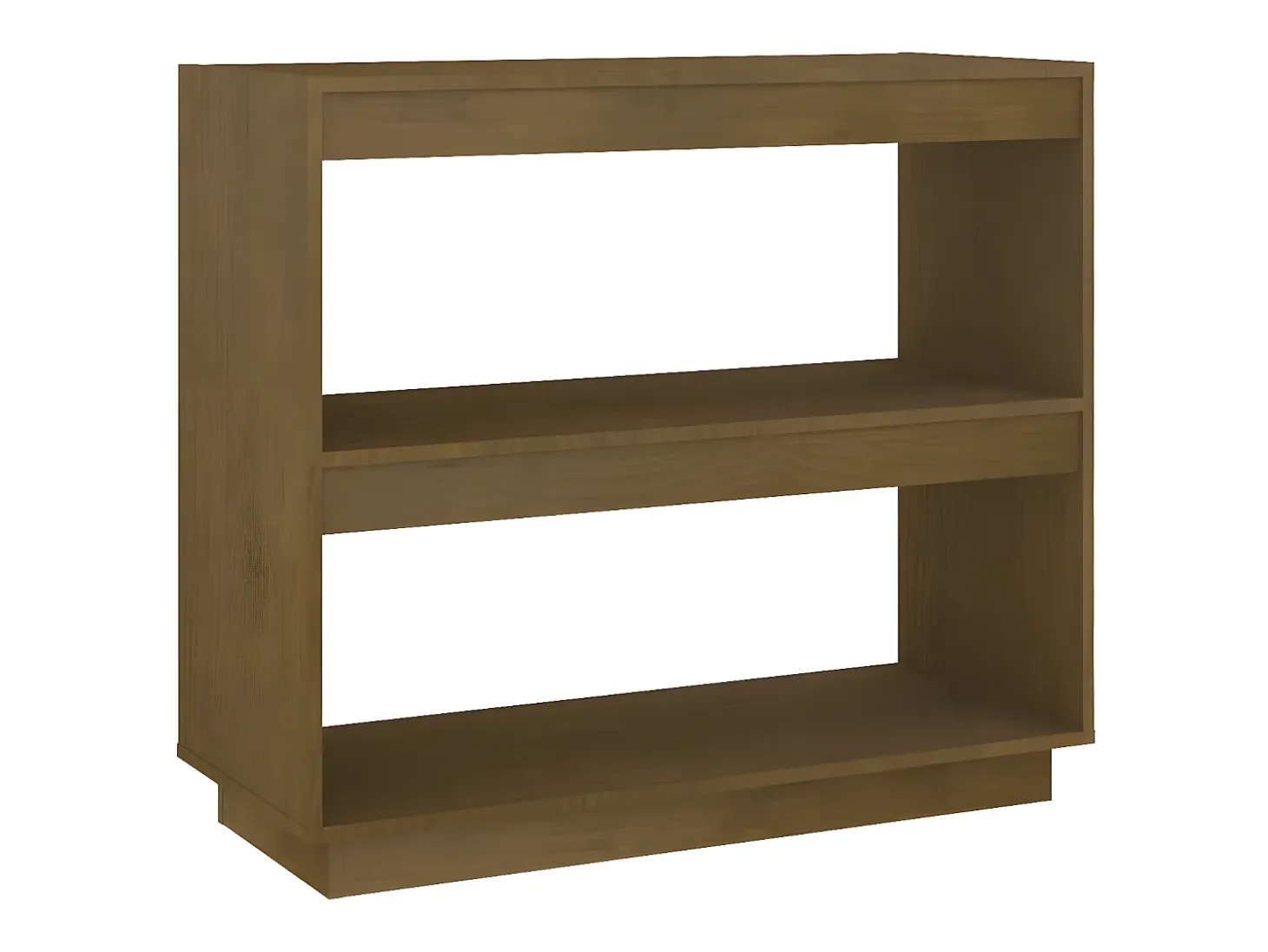 Estantería de madera maciza de pino marrón miel 80x35x71 cm
