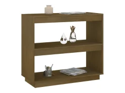 Estantería de madera maciza de pino marrón miel 80x35x71 cm