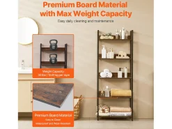 Estantería de Metal Abierta SucceBuy de 5 Niveles para Sala de Estar, Dormitorio y Oficina