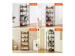 Estantería de Metal Abierta SucceBuy de 5 Niveles para Sala de Estar, Dormitorio y Oficina