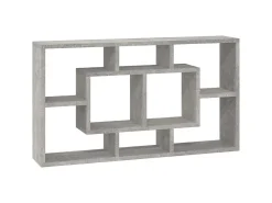 Estantería de pared con 8 compartimentos gris hormigón ES660751
