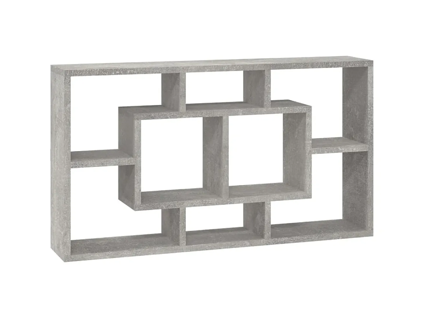 Estantería de pared con 8 compartimentos gris hormigón ES660751