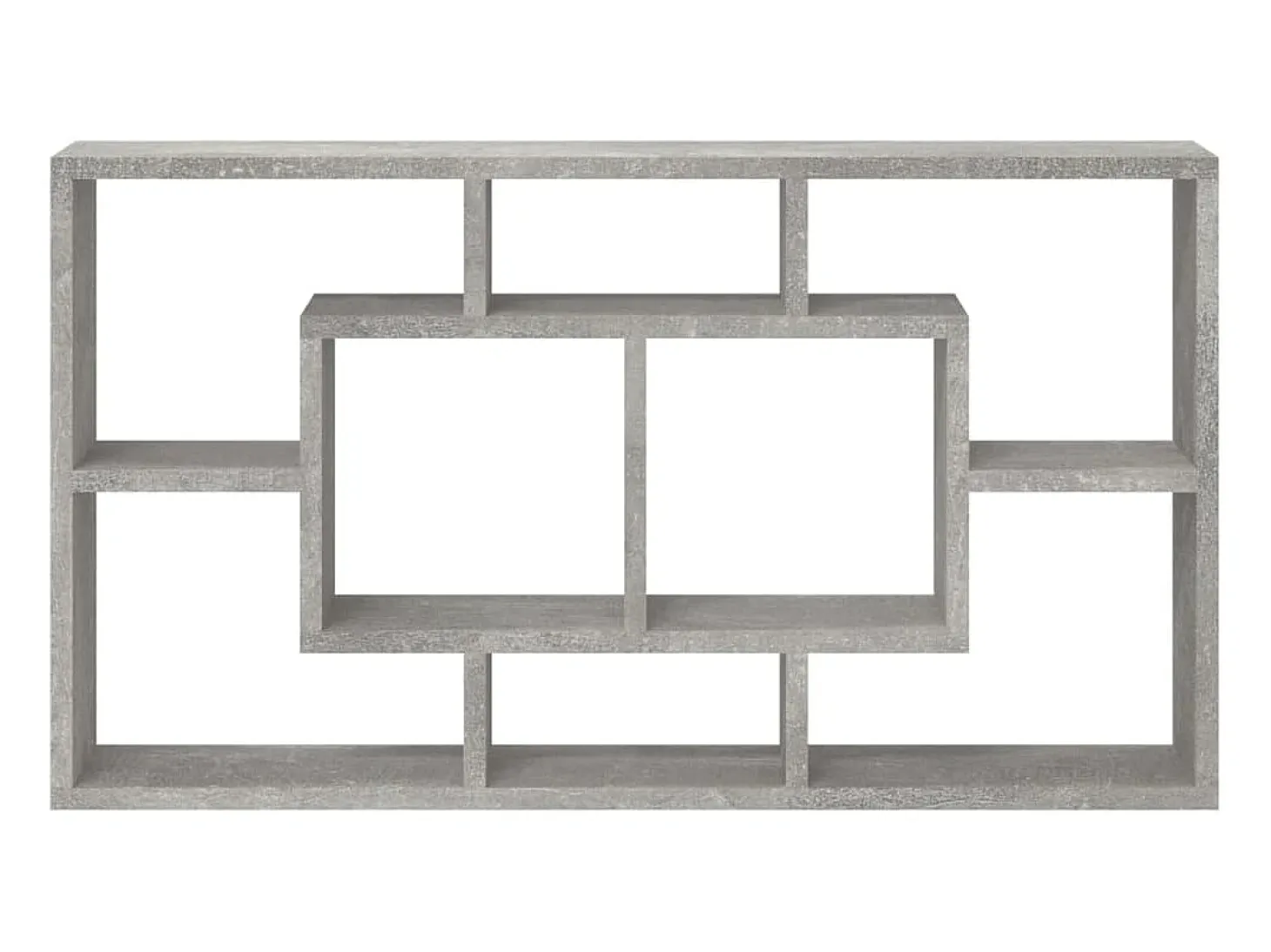 Estantería de pared con 8 compartimentos gris hormigón ES660751