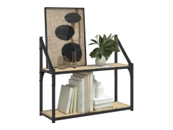 Estantería de pared de 2 niveles roble Sonoma 60x21x51 cm