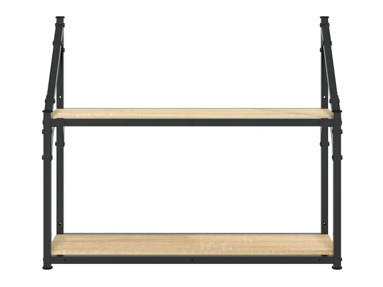 Estantería de pared de 2 niveles roble Sonoma 60x21x51 cm