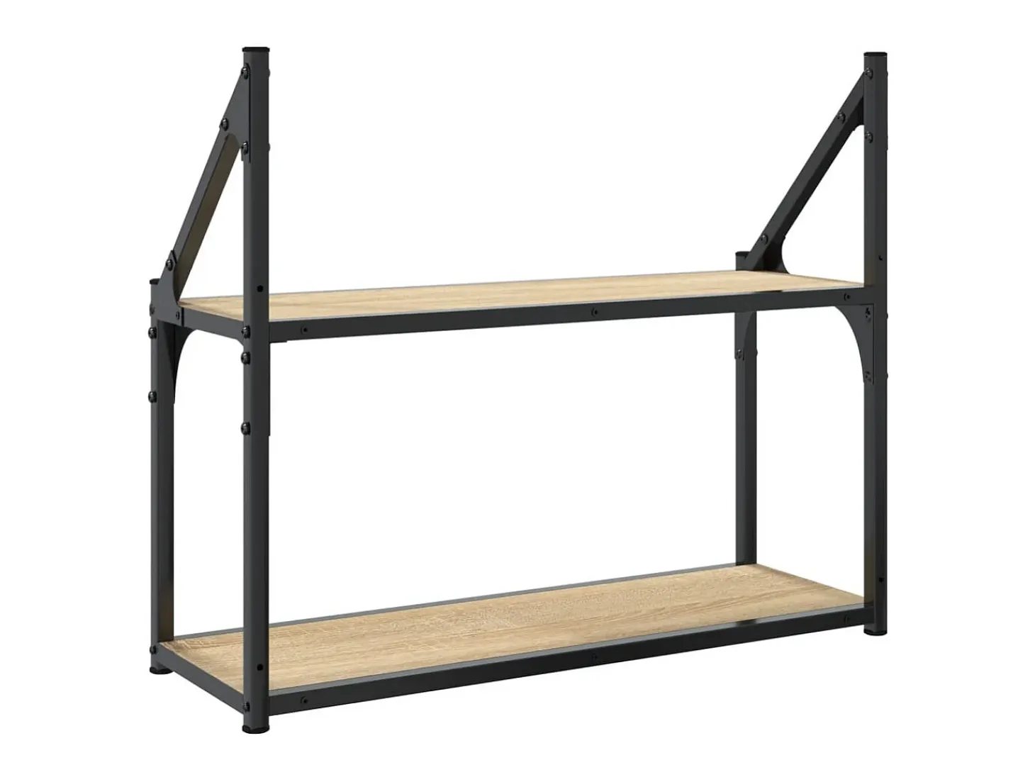 Estantería de pared de 2 niveles roble Sonoma 60x21x51 cm