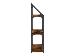 Estantería de pared de 3 niveles roble ahumado 60x21x78,5 cm