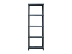 Estantería de plástico 5 unidades 125 kg 60x30x180 cm negro ES991486
