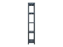 Estantería de plástico 5 unidades 125 kg 60x30x180 cm negro ES991486