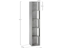 Estantería de rincón Fiyi 5 huecos color Blanco