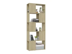Estantería divisor de espacios aglomerado Sonoma 60x24x155 cm