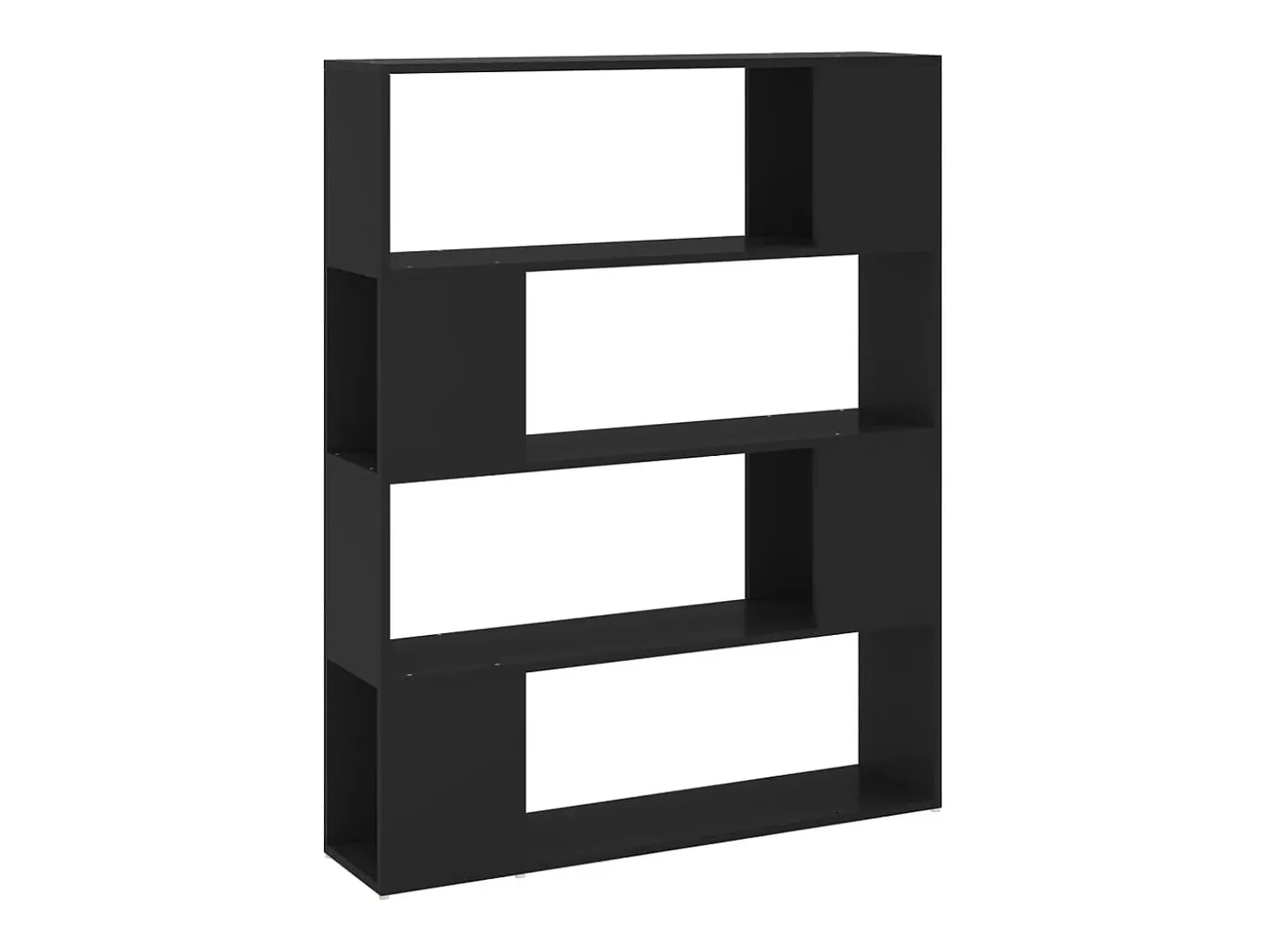 Estantería divisor de espacios negro 100x24x124 cm