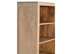 Estantería en madera de mango y patas de metal color natural