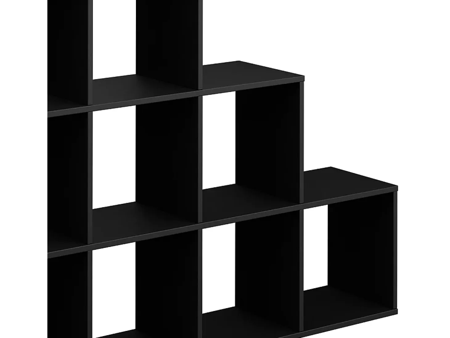 Estantería escalonada negro 142.4x29x107.8