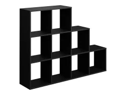 Estantería escalonada negro 142.4x29x107.8