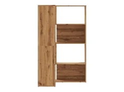 Estantería esquina 4 niveles madera roble artisan 85x85x140 cm