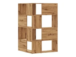 Estantería esquina 4 niveles madera roble artisan 85x85x140 cm