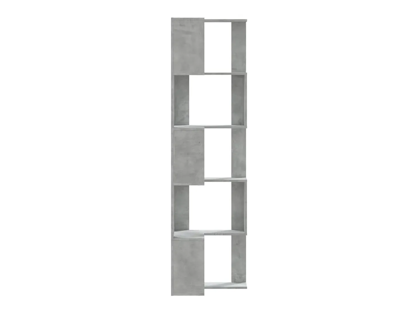 Estantería esquina 5 niveles madera gris hormigón 50x50x179 cm