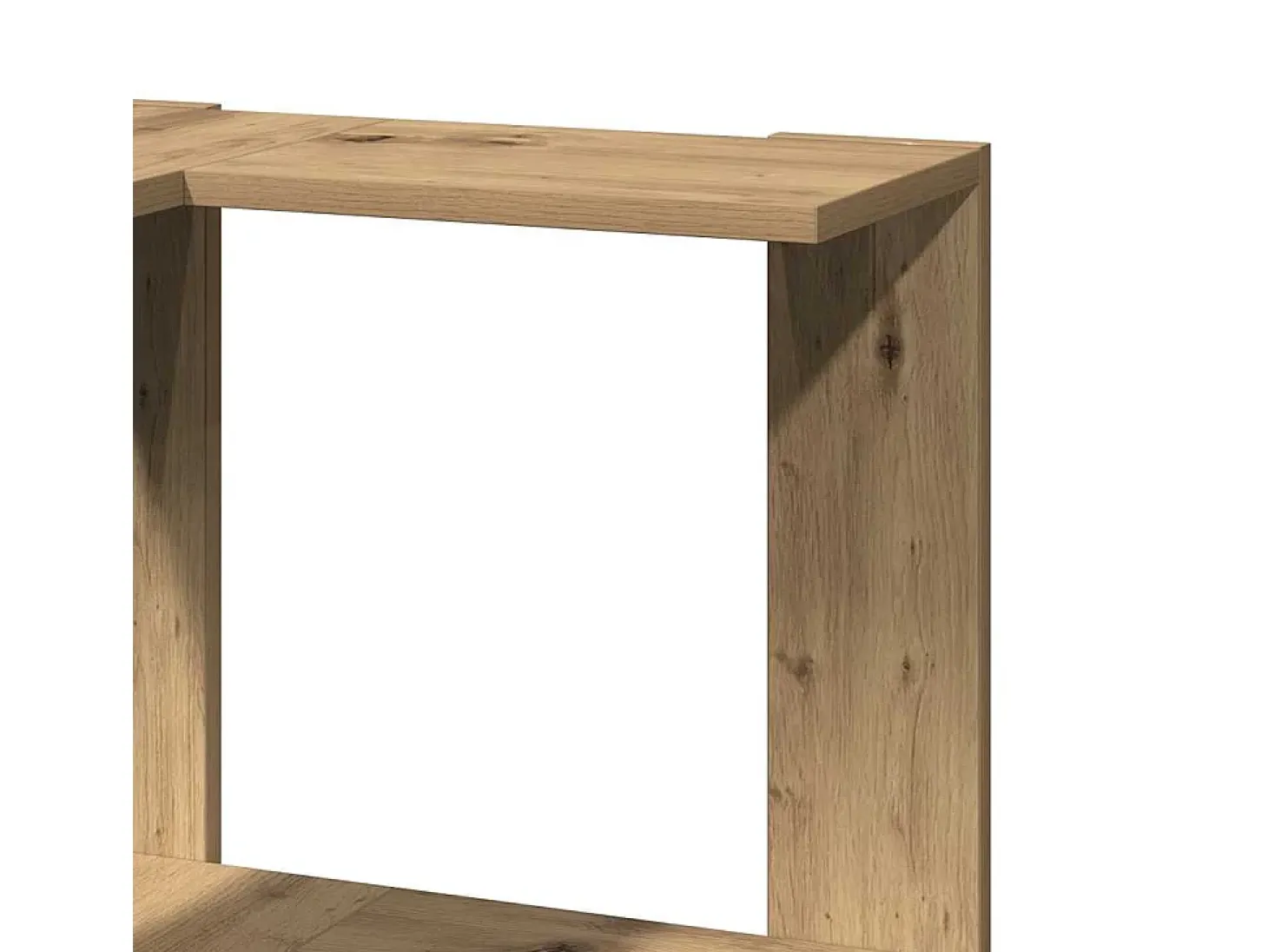 Estantería esquina 5 niveles madera roble artisan 50x50x179 cm